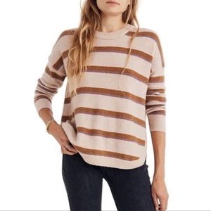 Madewell Tan striped Sweater